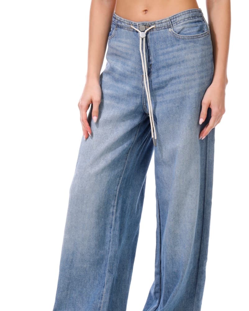 Habitual Kira Drawstring Wide Leg Jeans - Image 1