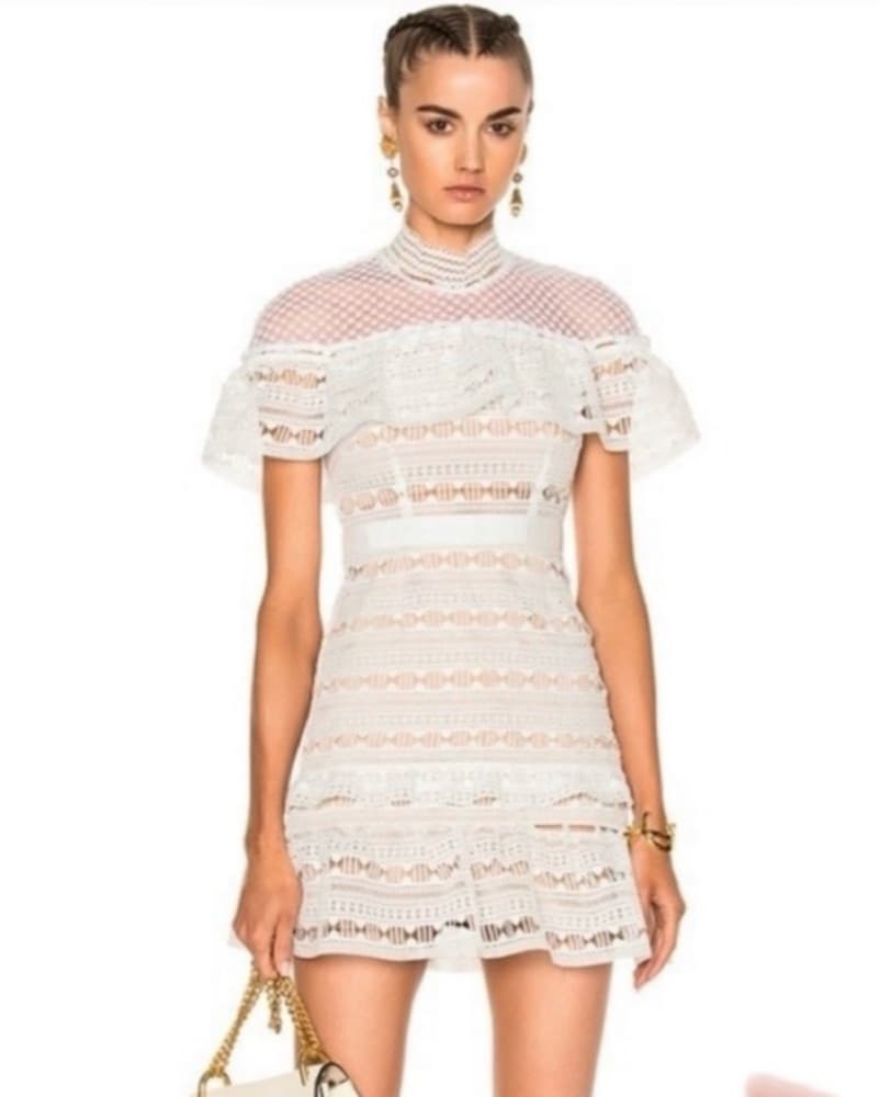 Self Portrait Yoke Dress - Image 1