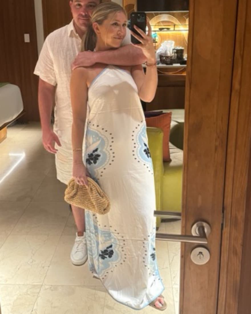 White and blue maxi dress  - Image 2