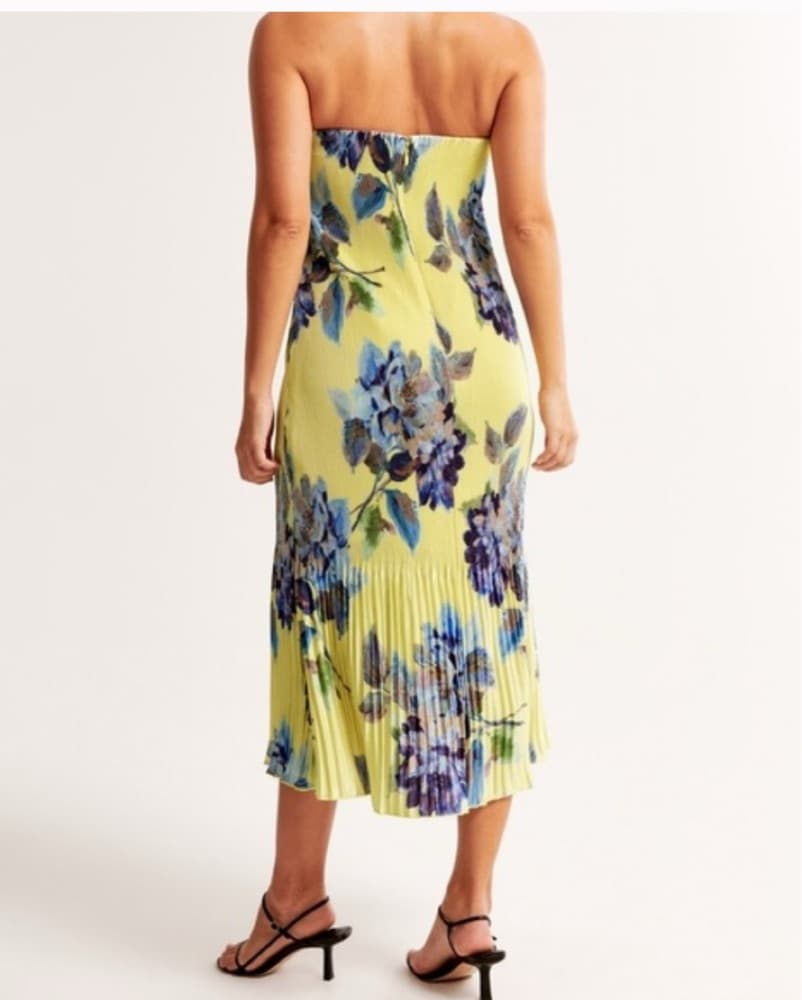 Abercrombie Giselle Pleated Yellow Dre'  - Image 2