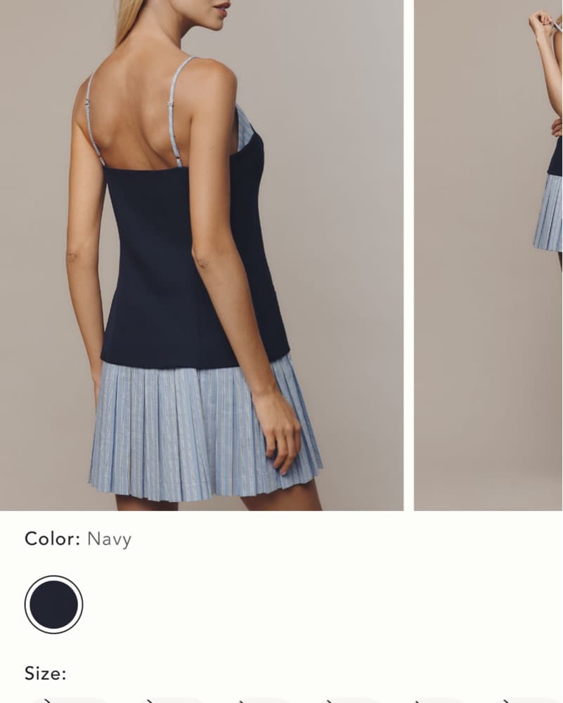 Maeve Sleeveless Peekaboo Twofer Mini  - Image 2