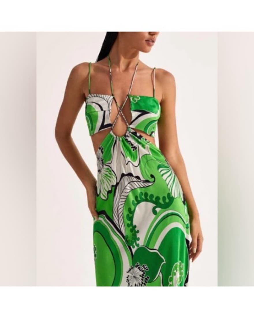 Cin Cin Green Fern Maxi Dress - Image 6