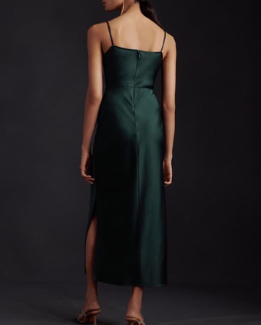 BHLDN Satin Cowl-Neck Midi Slip Dress  - Image 2