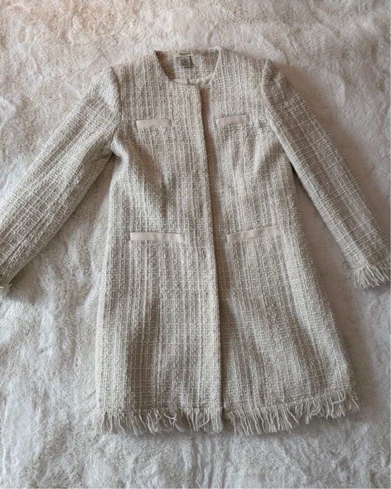Elegant Tweed Fringed Jacket - Image 1