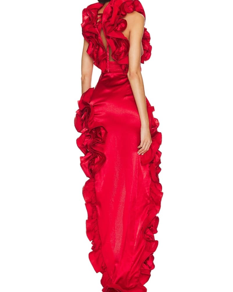 Aurora Gown In Red  - Image 5