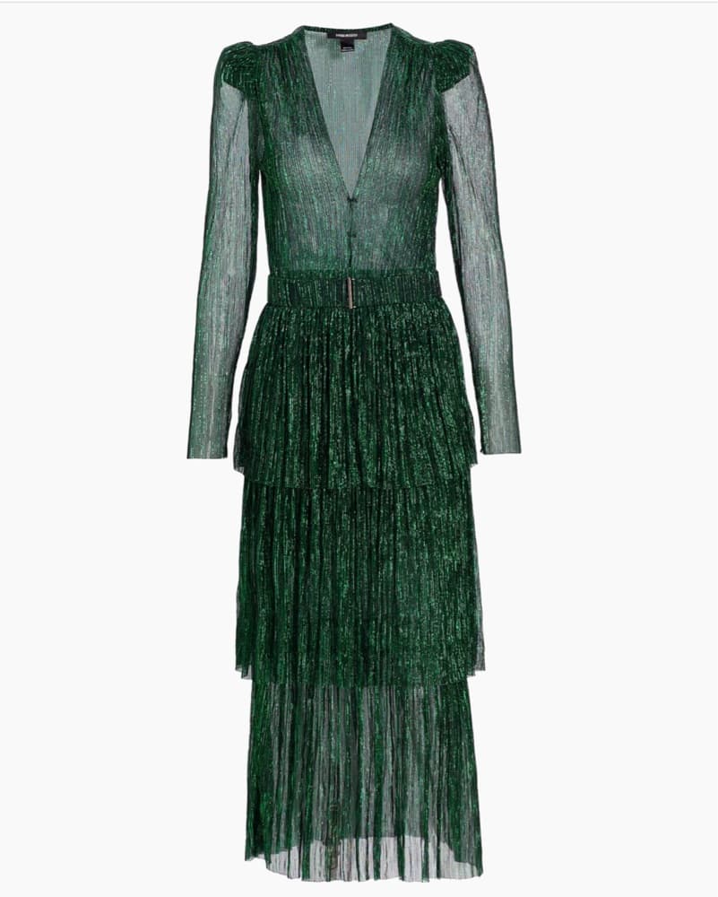 Sabina Musayev Carry Tiered Belted Dress - Image 1