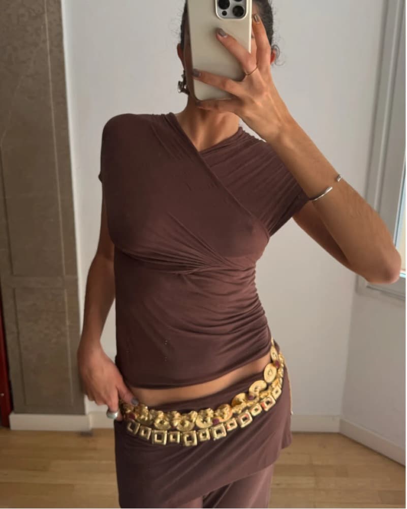 Susmies Mauve Wrap Top - Image 5
