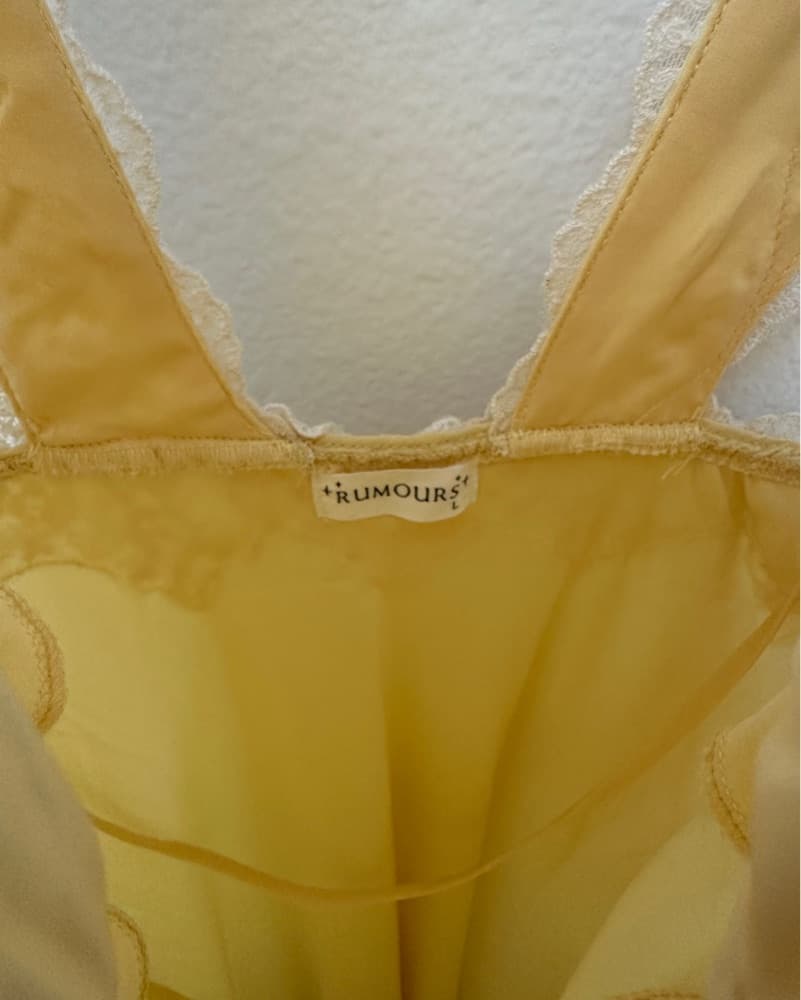 Butter Yellow Lace Dress  - Image 2