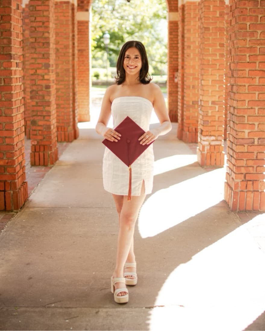 White Graduation Dress Strapless - Image 5