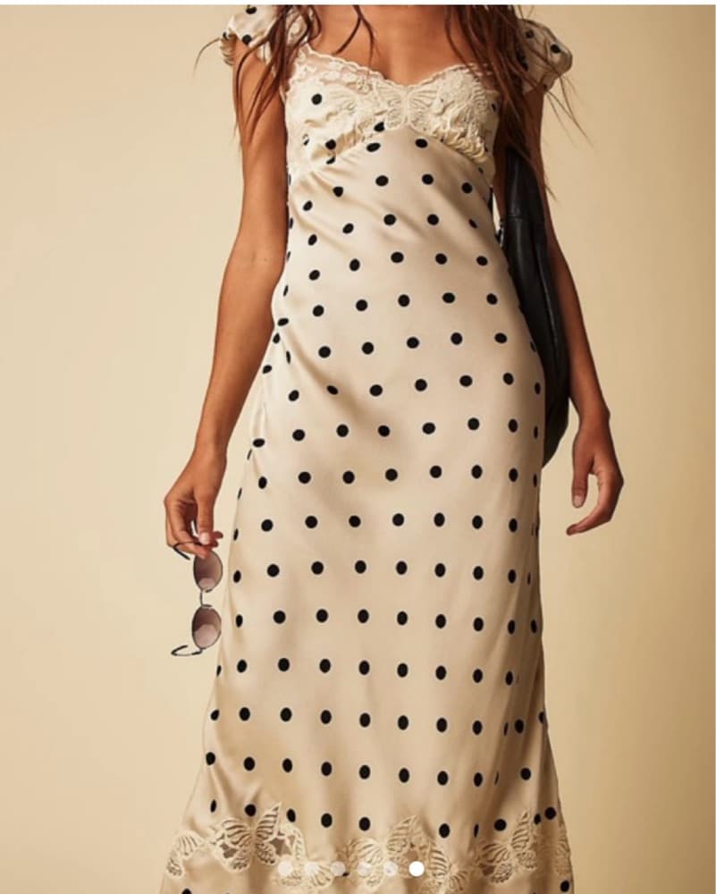 Free People White Polka Dot Maxi Dress - Image 6