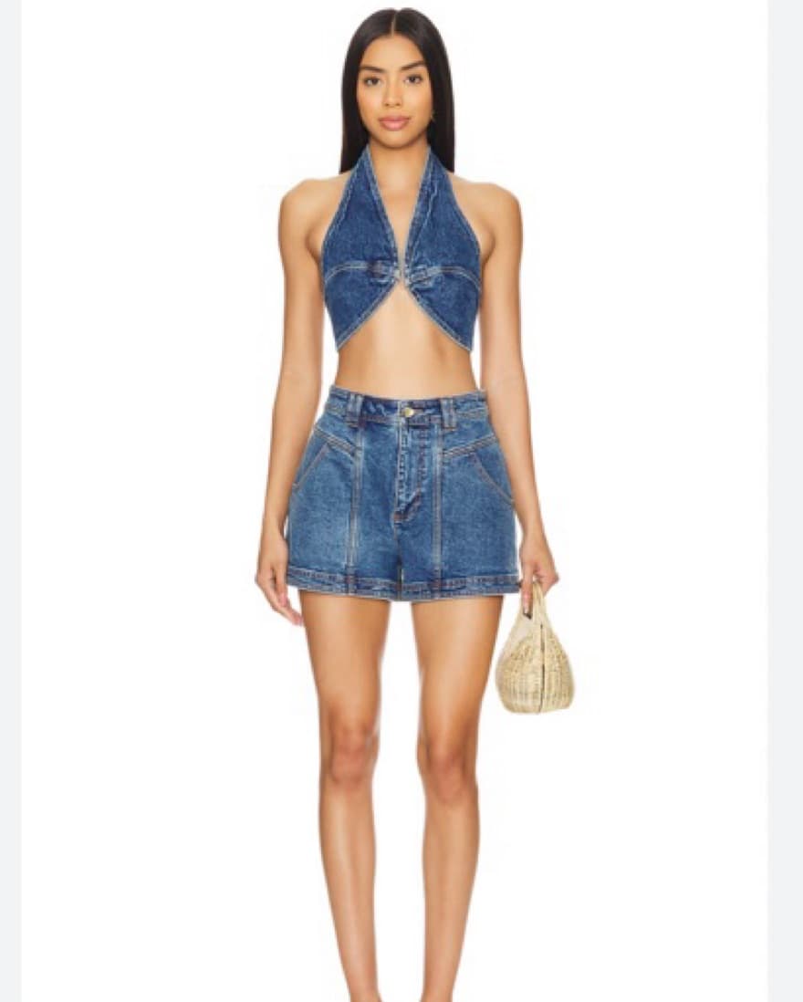 Aje Belmond Denim Shorts  - Image 1