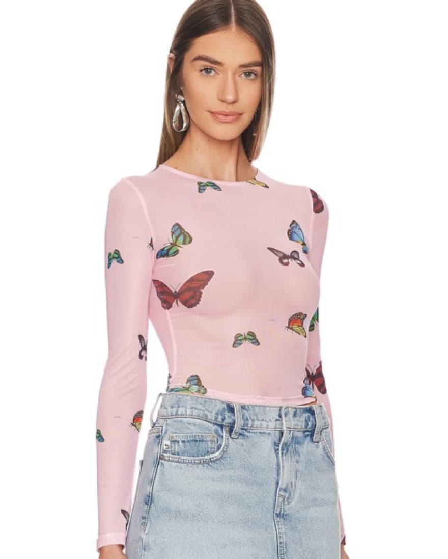 Revolve Butterfly Mesh Top - Image 3