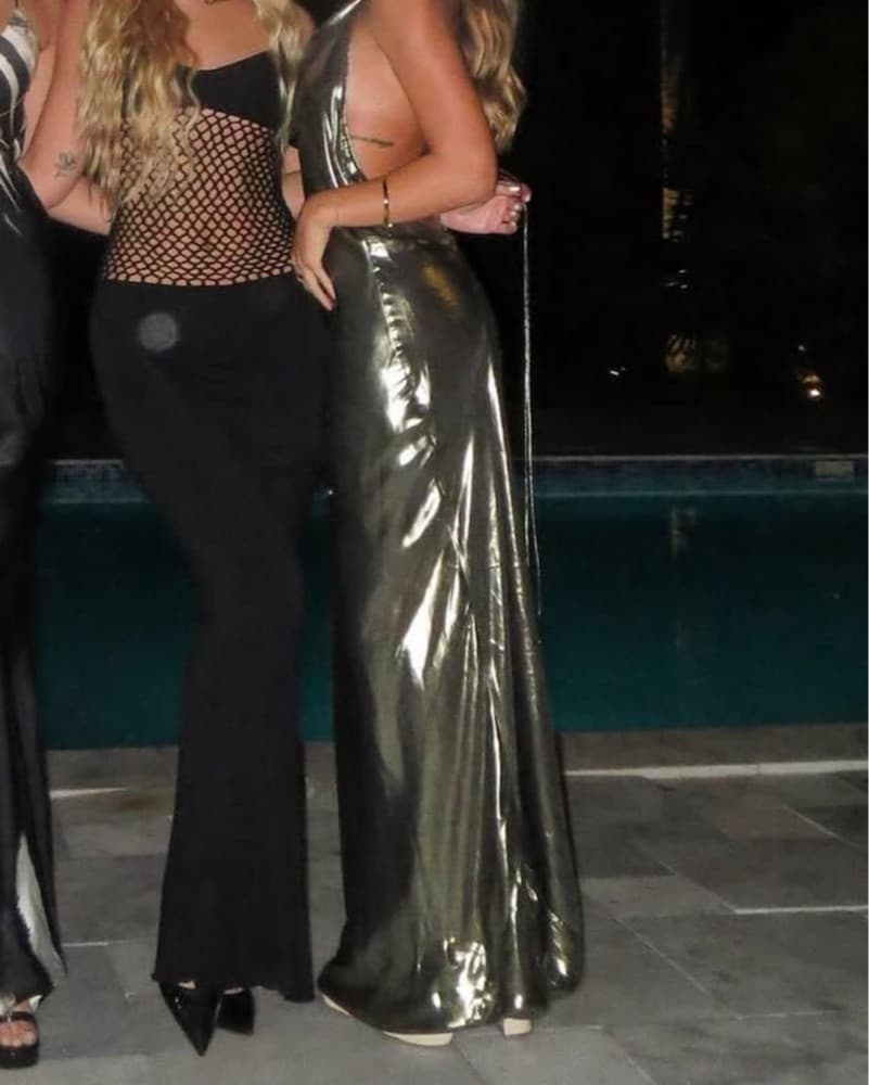 Rat And Boa Metallic Venus Dress S - Image 4