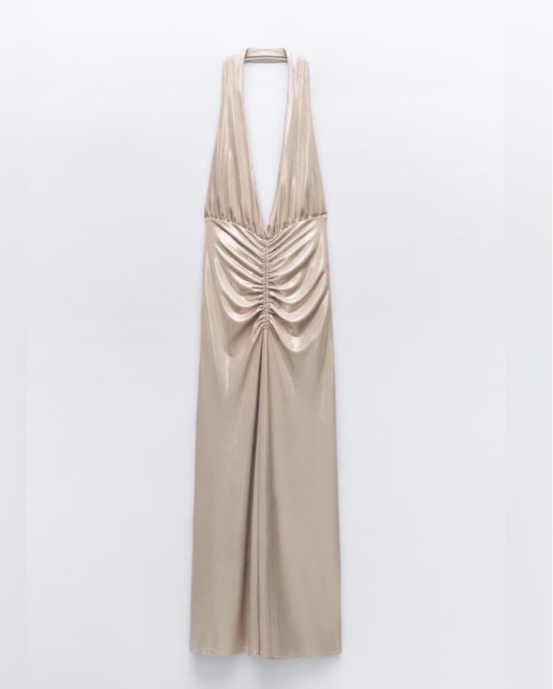 Zara // Metallic Midi Dress - Image 1