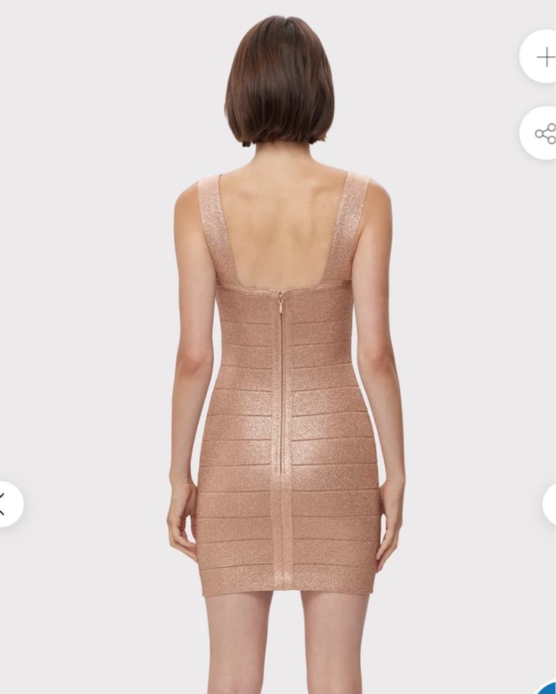 Herve ledger Pink Sparkle Bandage Dress - Image 4