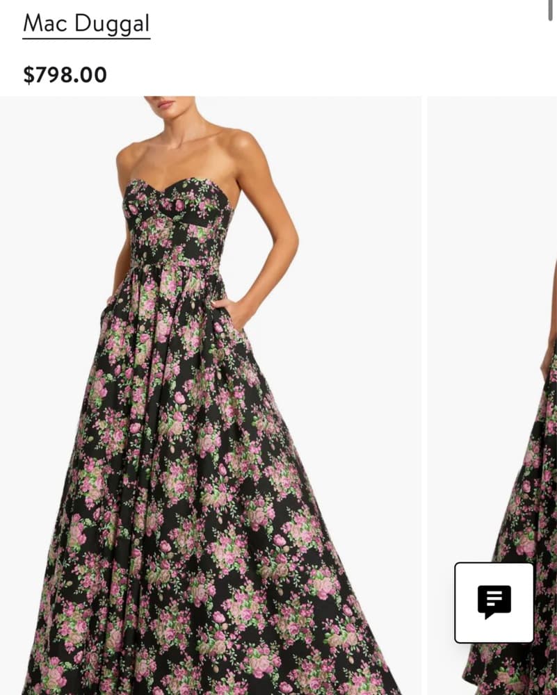 Mac Duggal Floral Gown - Image 3