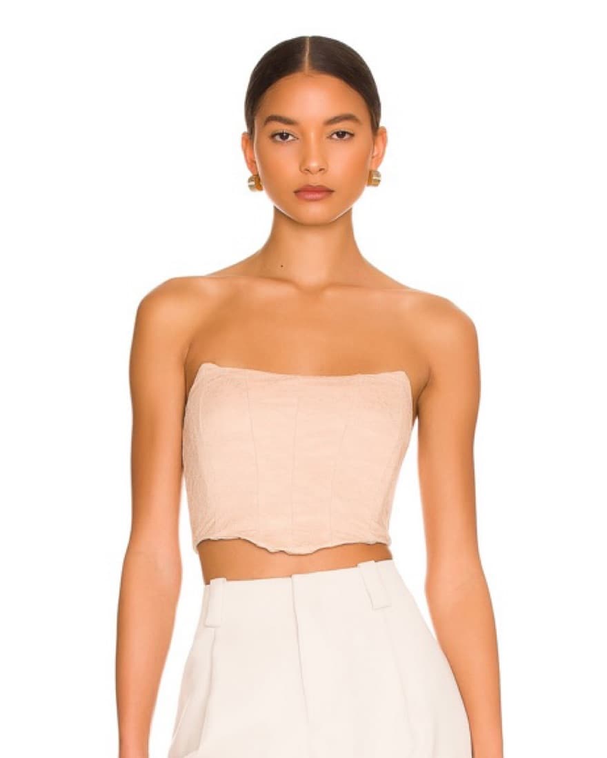 h:ours Tan Bustier Top - Image 4