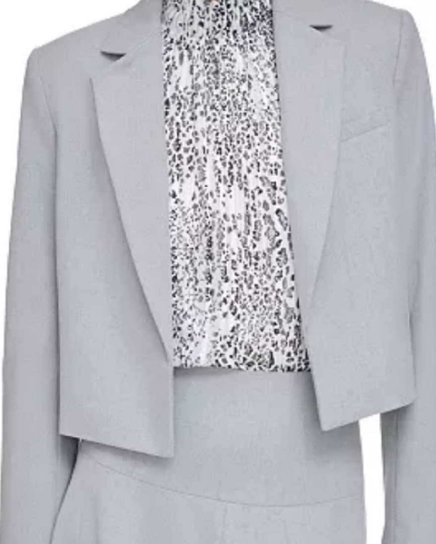 Calvin Klein Petite Grey Mini Blazer - Image 1