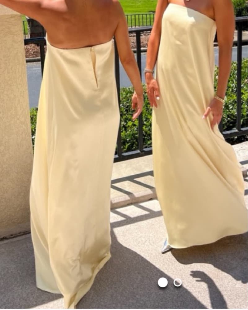 Formal Satin Silk Gown  - Image 4