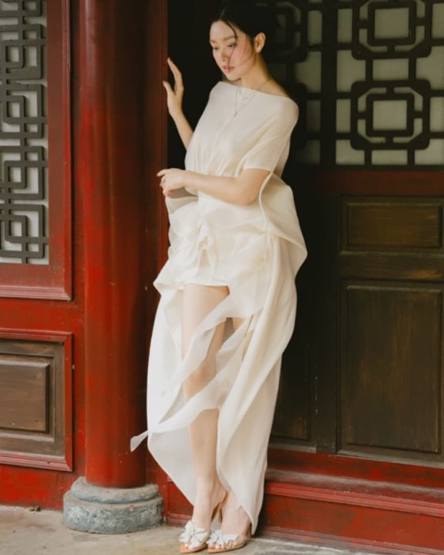 Cape-ish White Dress - Image 4