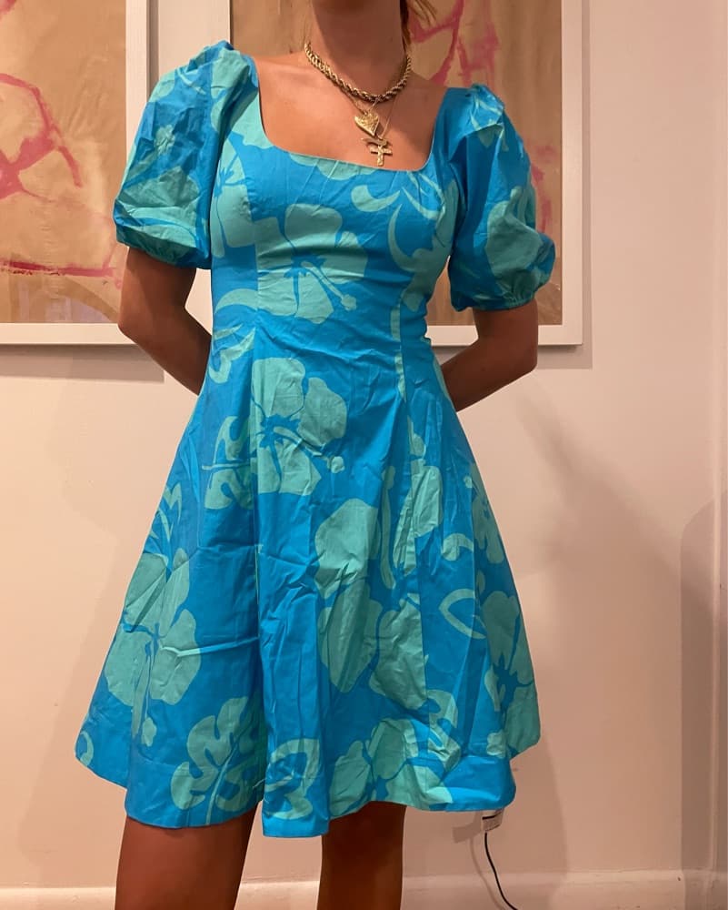 Staud Floral Print Mini Dress - Image 1