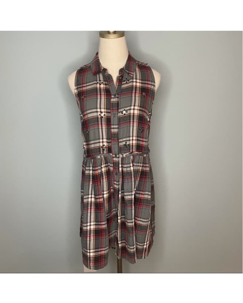 Elizabeth + James Beau Plaid Shirtdress - Image 1