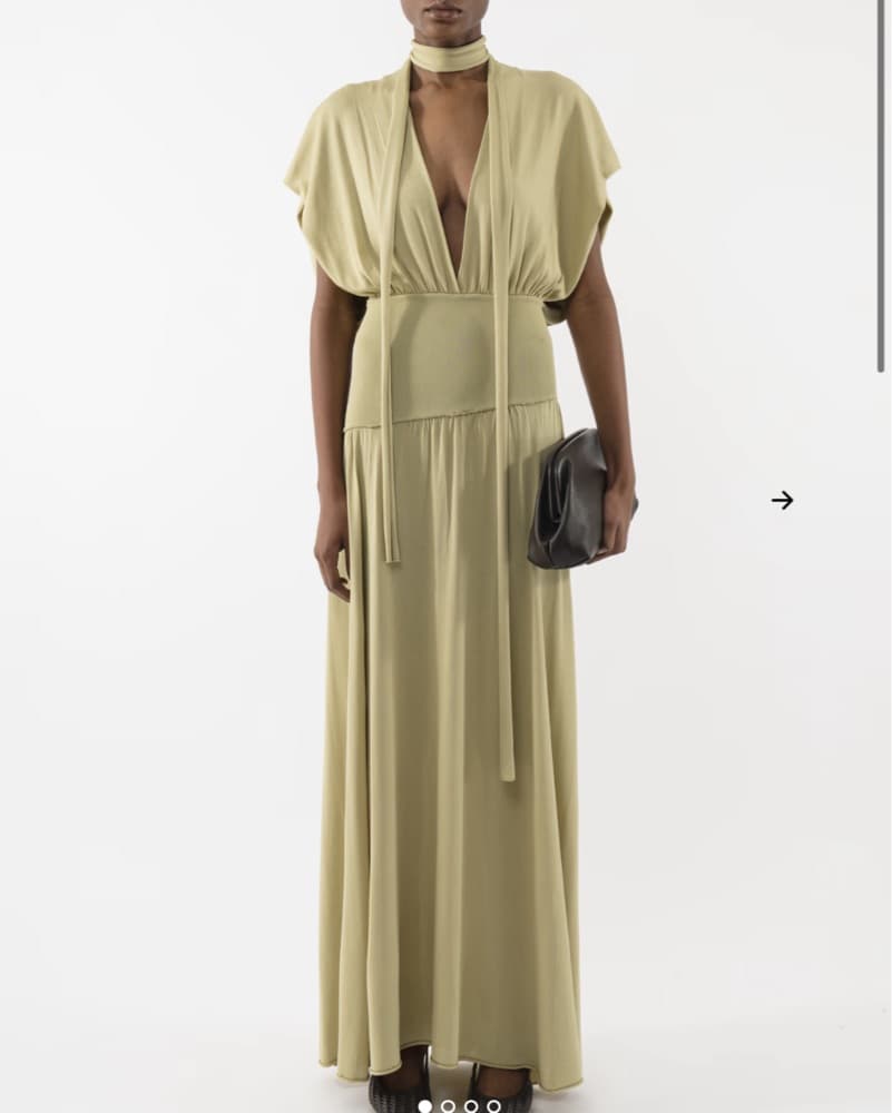 Arakii Knitted Green Maxi Dress - Image 4