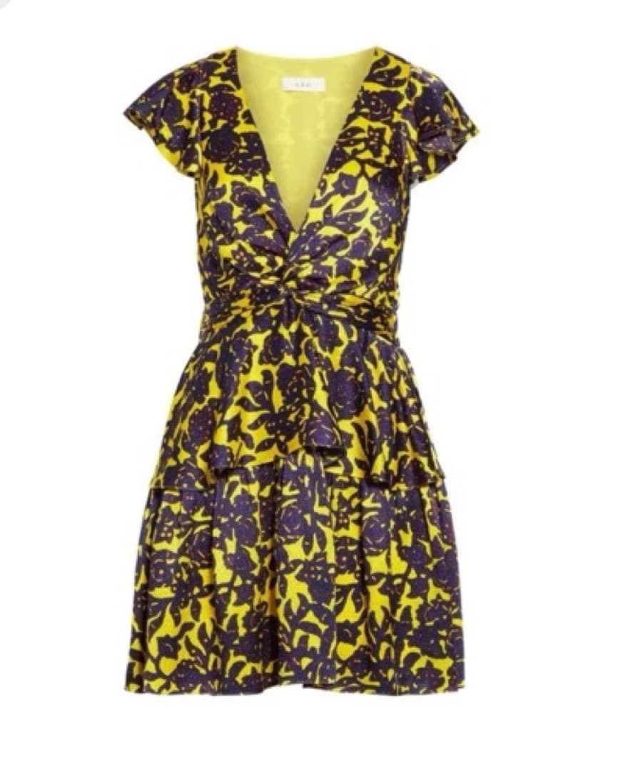 A.L.C. Purple And Yellow Print Dress - Image 6
