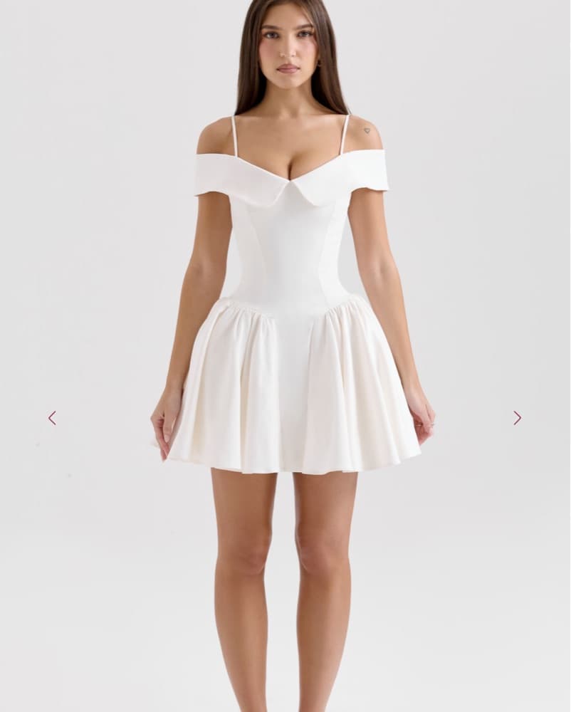 House Of CB ELIDA White Off Shoulder - Image 2