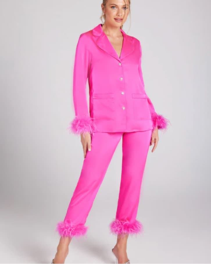 Nadine Merabi Hot Pink PJ Set - Image 3