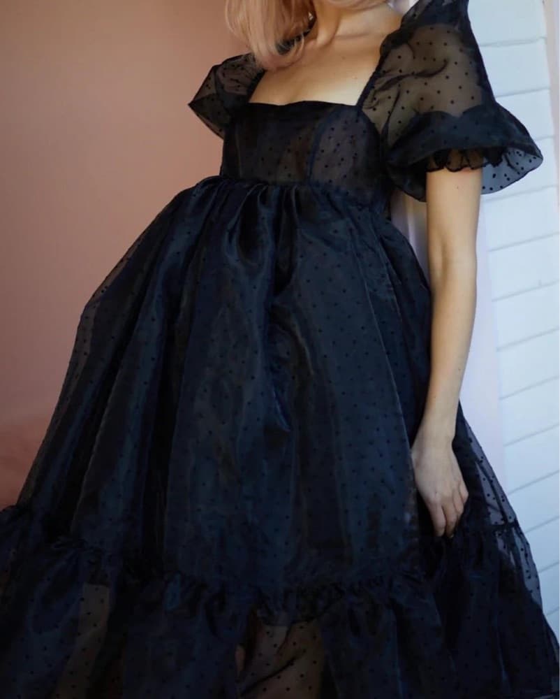 Selkie Caviar French Puff Cocktail Dress - Image 4