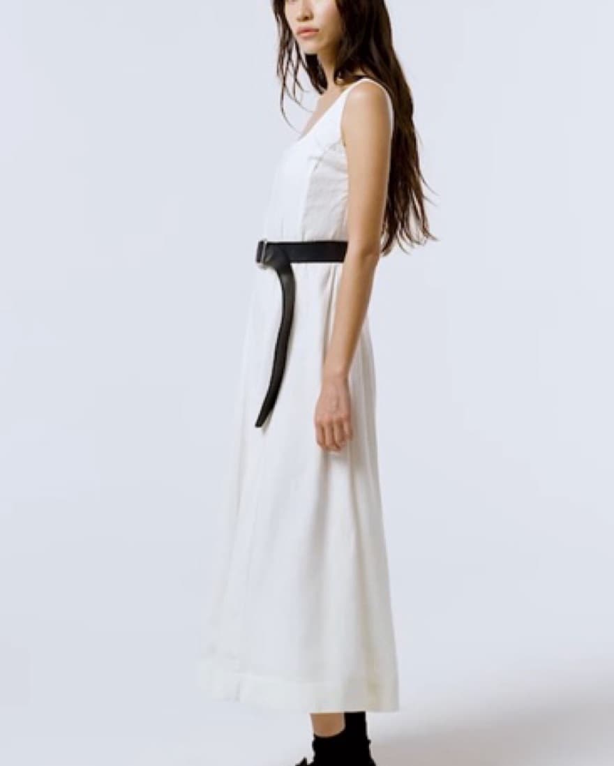 White Linen Dress - Image 3