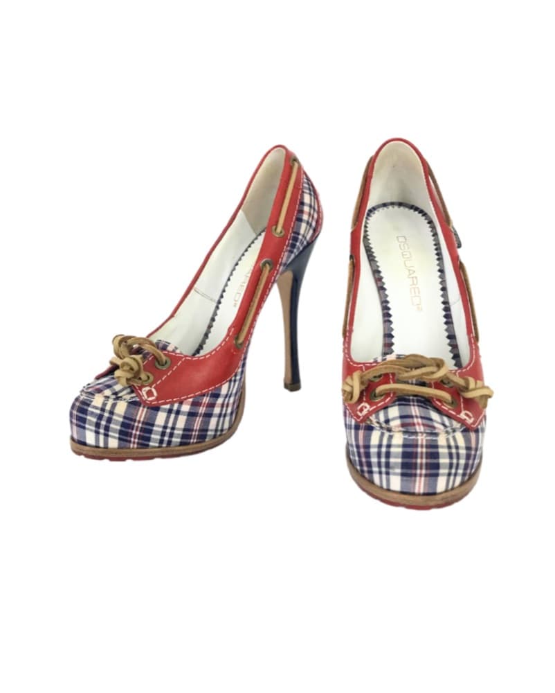 Latto DSquared2 Plaid Heels - Image 1