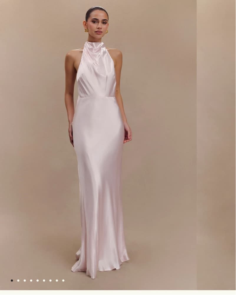 Halter Wedding Guest Dress - Image 1