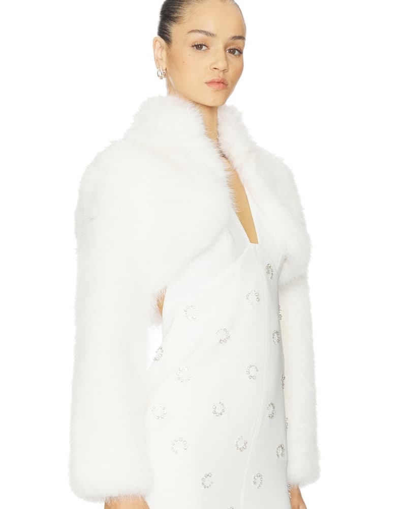 Elliatt Lucyna Faux Fur Bolero Jacket S - Image 2