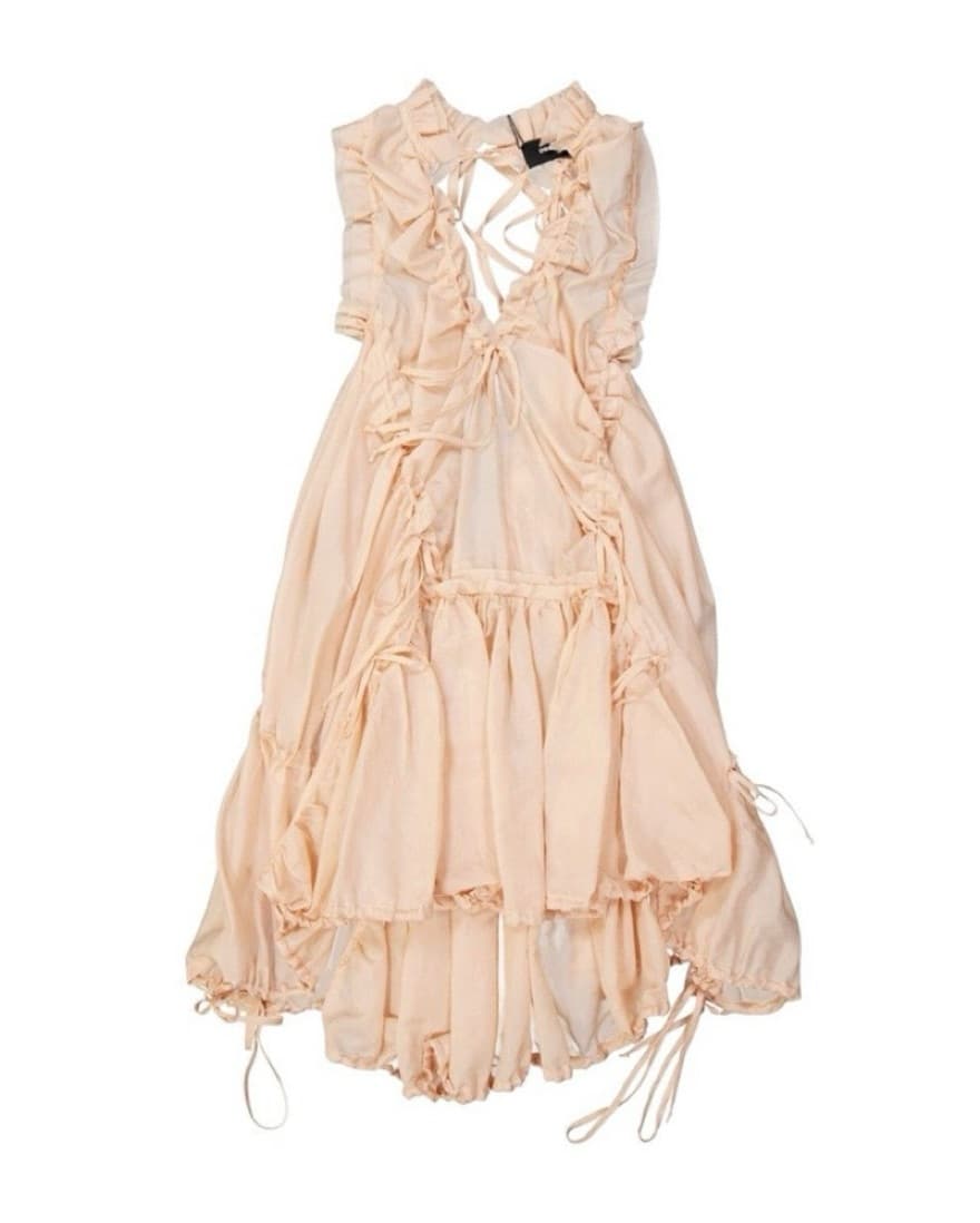 Dsquared2 Draped Silk Lace Tie Dress - Image 1