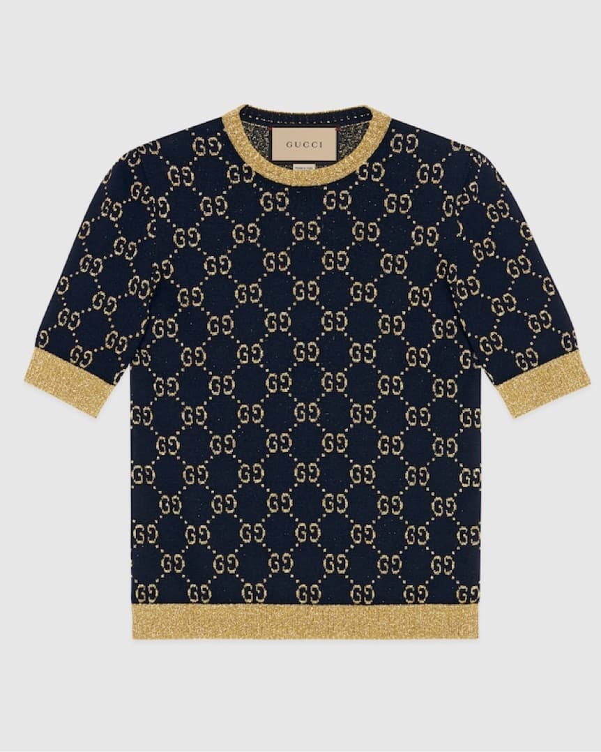 Glamorous Gucci Gold Knit Top - Image 1