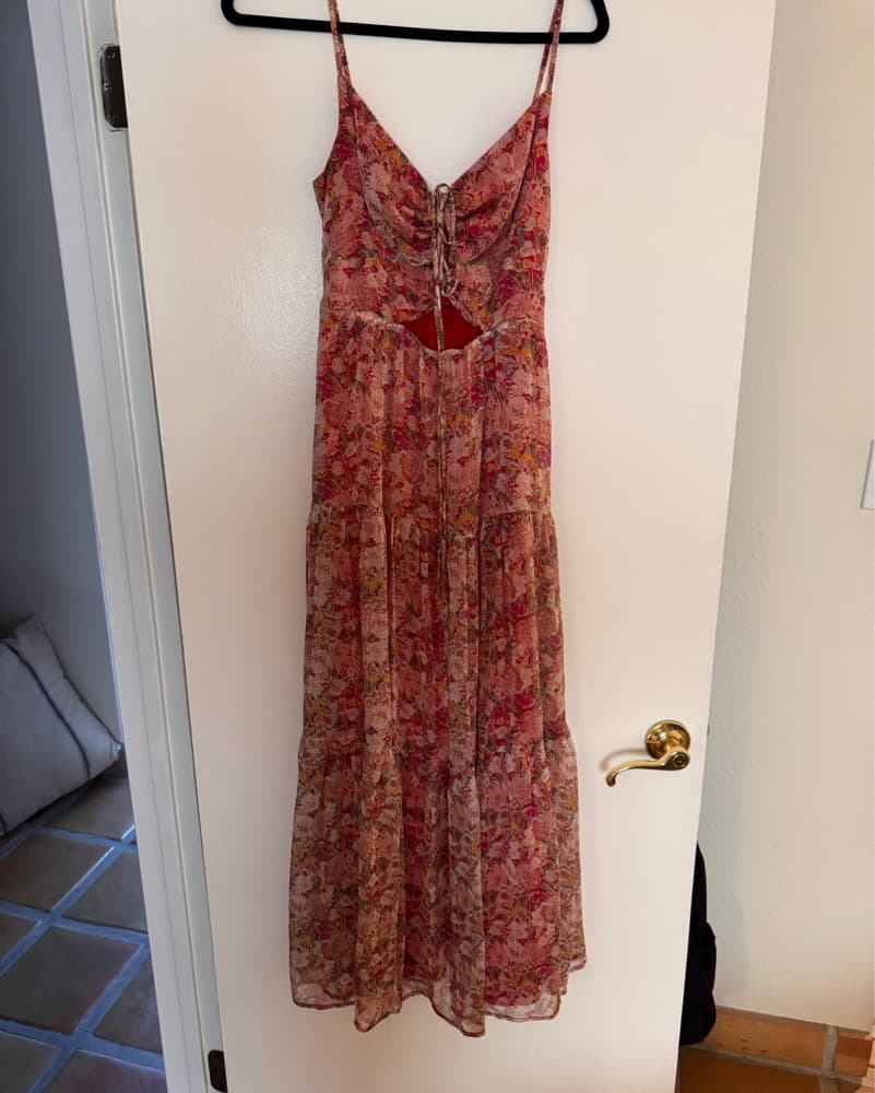 ASTR The Label Pink Floral Long Dress - Image 3