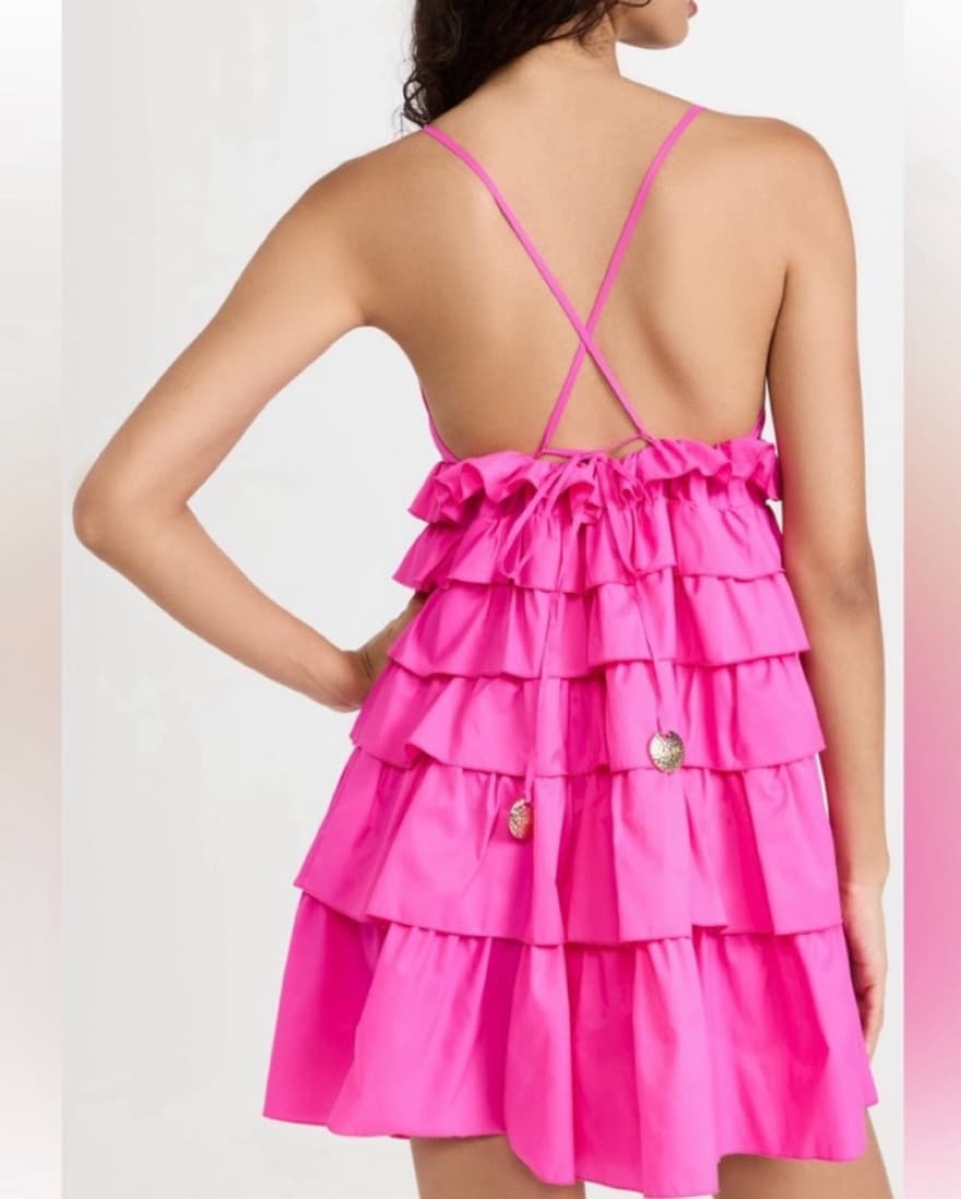 Staud Ruffle Mini Dress - Image 2