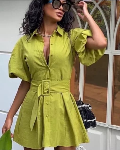 Zara Belted Mini Dress  - Image 3
