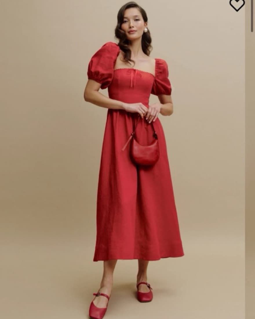 Red Reformation Marella dress - Image 2