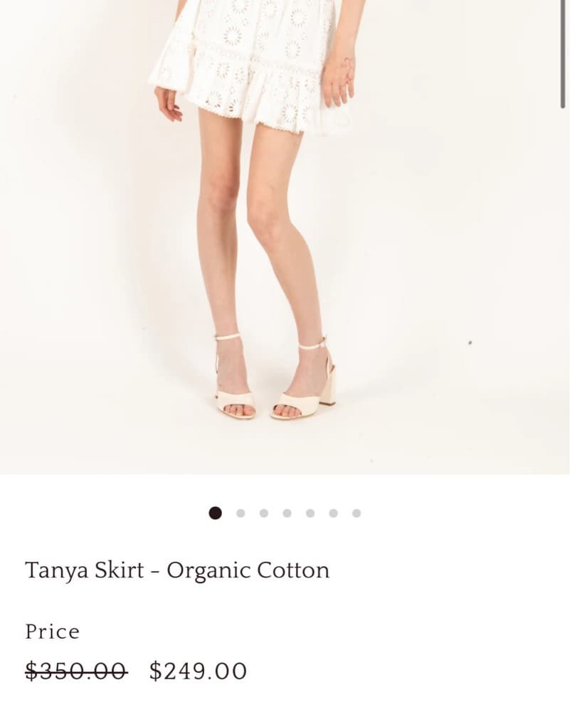 Sold Out White Skirt  - Image 2