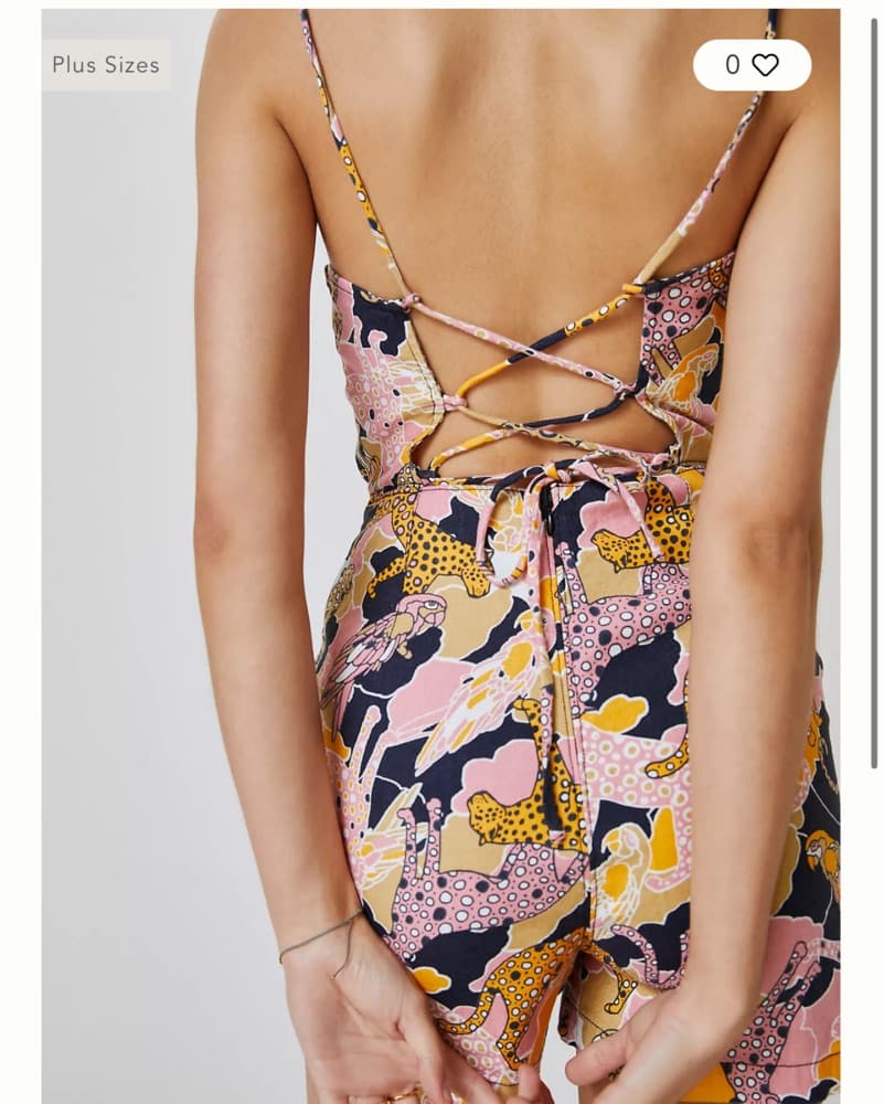 Maeve Tie Back Mini Romper - Image 2