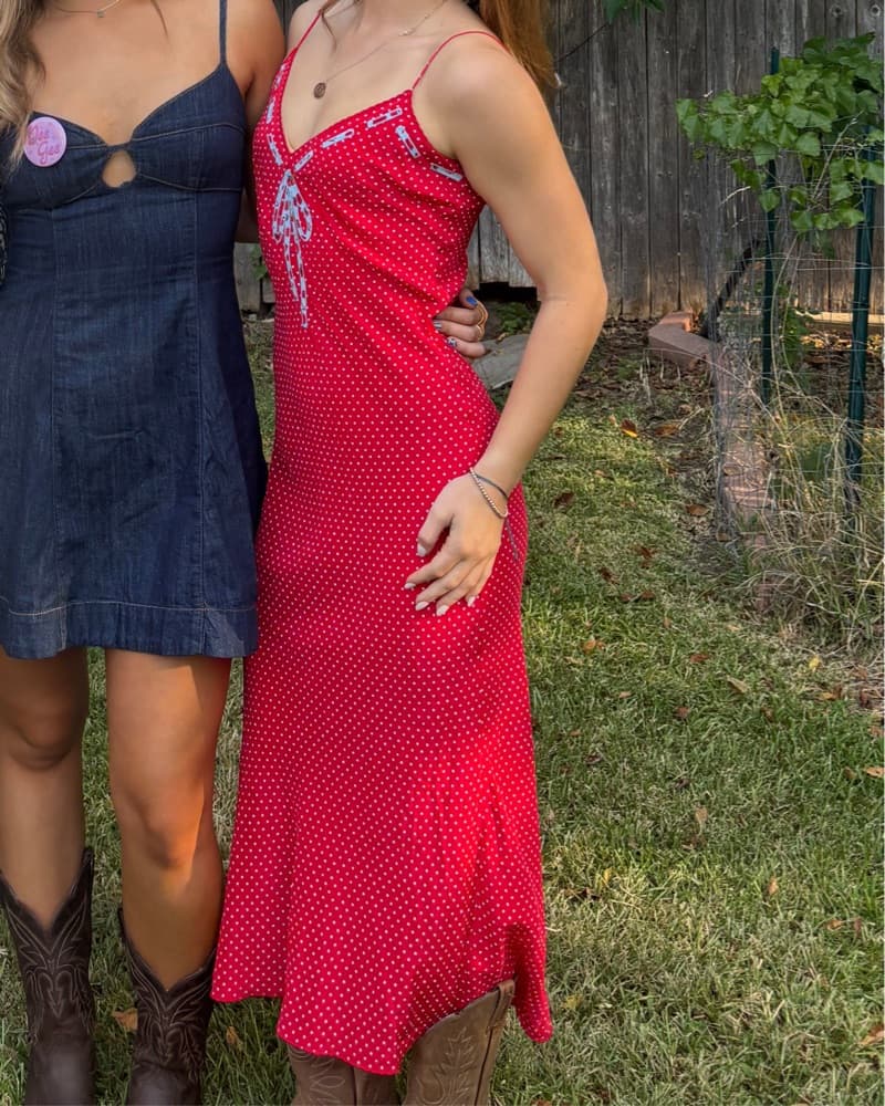 J.Crew Red Midi Slip Dress - Image 2