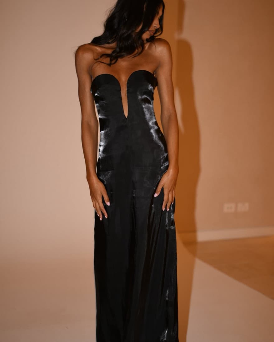 Luxe Liquid Satin Dress - Image 1