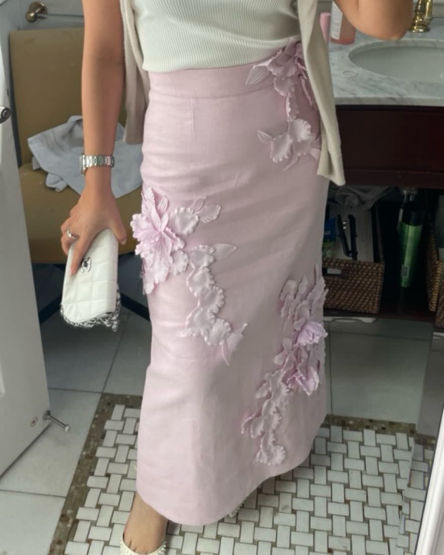 Zimmermann Flower Aplique Skirt - Image 3