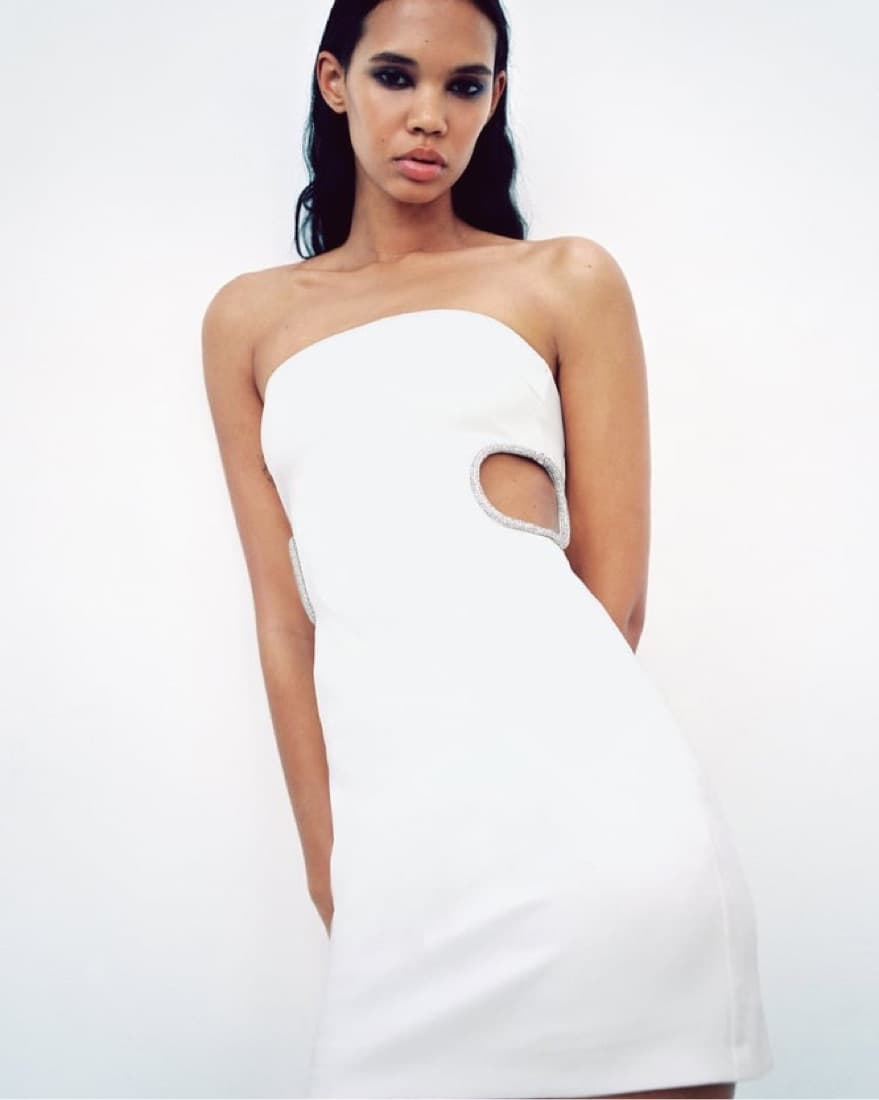 Cut Out Rhinestone Dress - Image 1