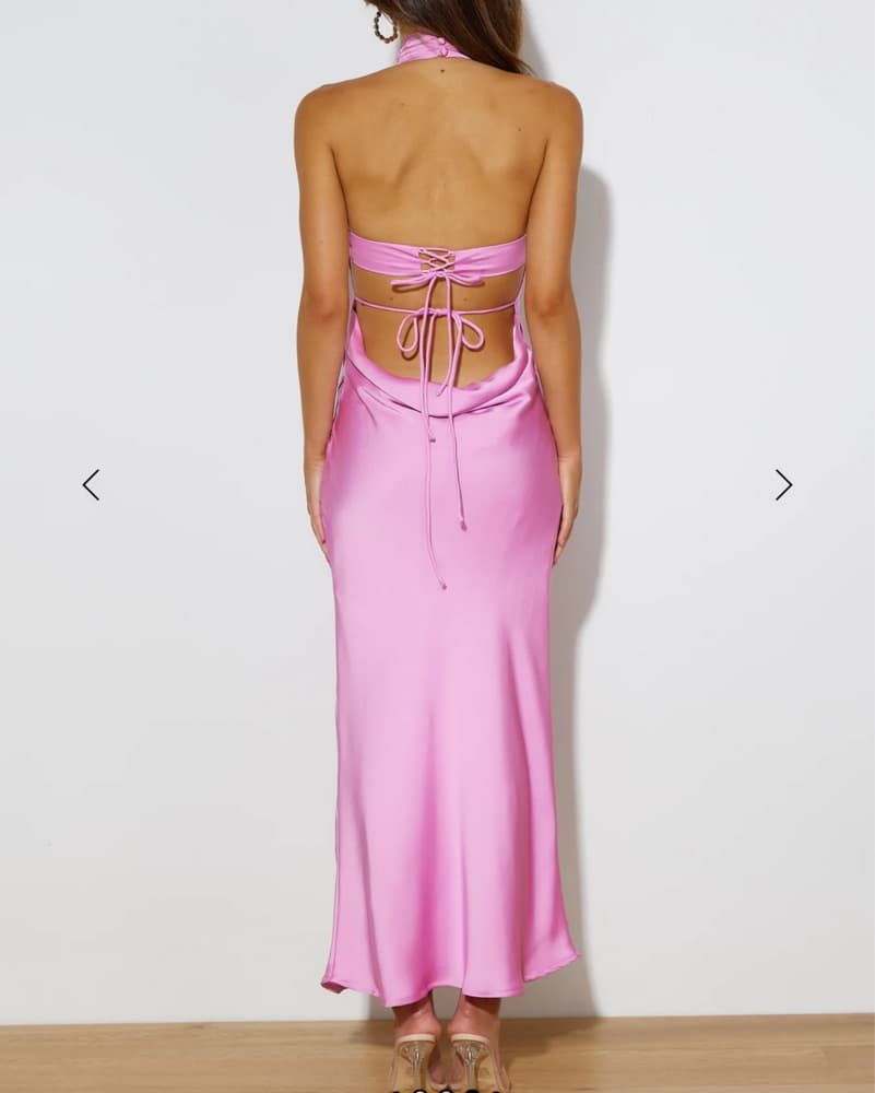 Pink Satin Gown || Hello Molly Say I do - Image 2