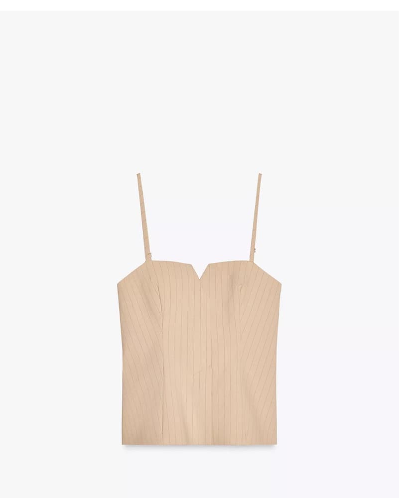 Pleated Stripe Top & Pinstripe Skort - Image 1