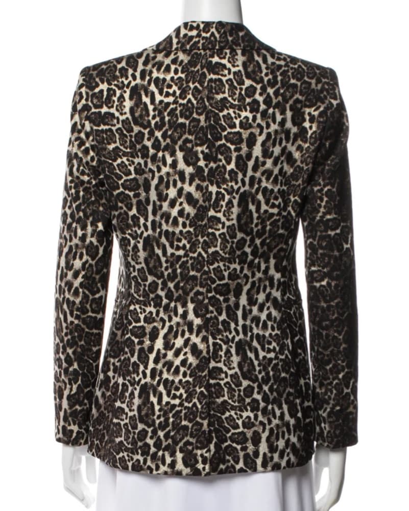 Alice + Olivia Fitted Leopard Blazer  - Image 3